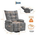 thumbnail image 3 of Bingirl Power Lift Oversized Recliner Chair: Swivel Rocker with Massage and Heat Function, 3 of 9