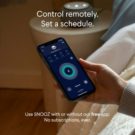 SNOOZ White Noise Sound Machine - Real Fan Inside, Control Via iOS and Android App - Cloud