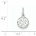 thumbnail image 3 of Sterling Silver D/C Cherub Disk Charm (19 X 10) Made In India qc4826, 3 of 3
