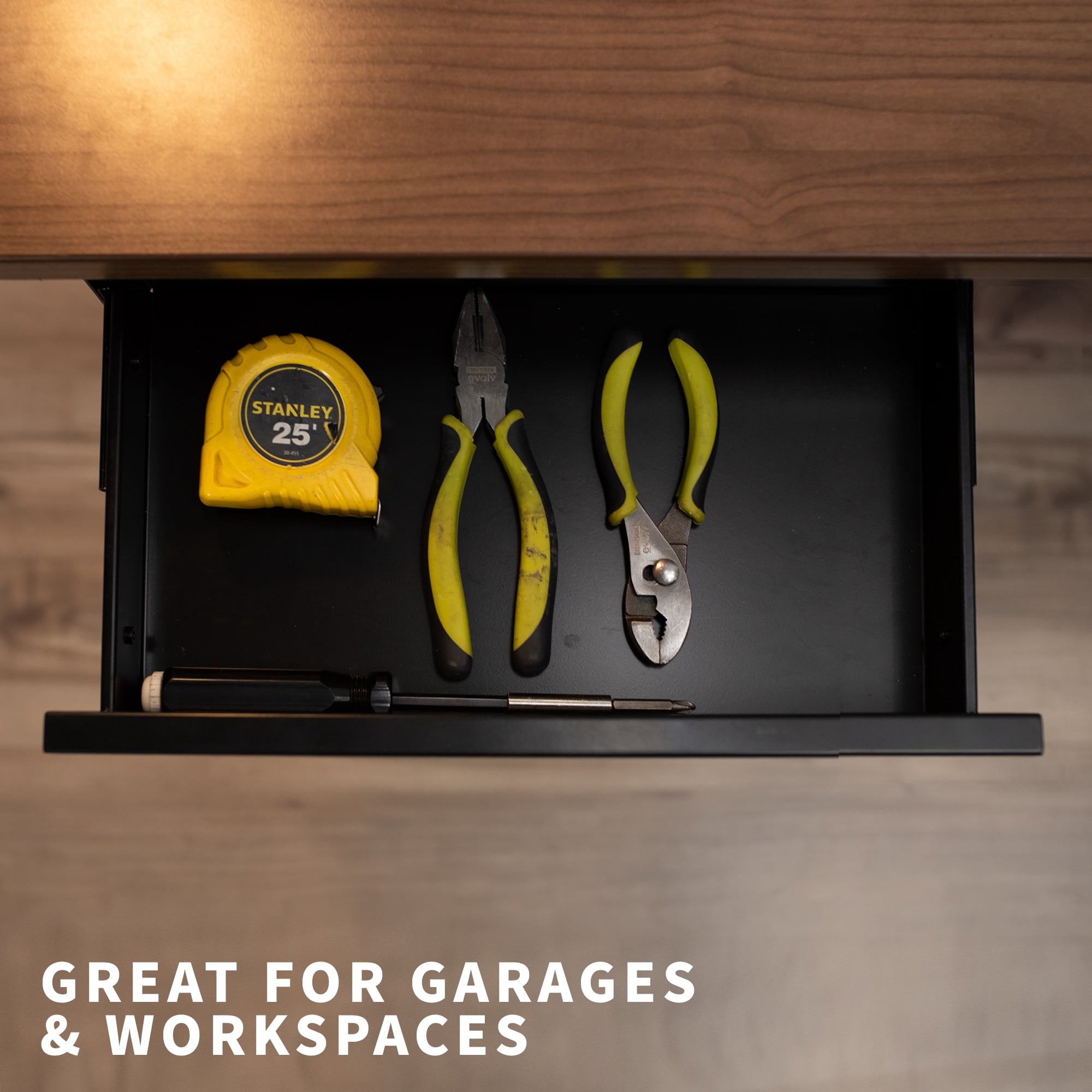 VIVO Black Space Saving 16" Pull Out Under Desk Storage Drawer without Shell