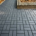 thumbnail image 6 of Plastic Interlocking Deck Tiles, 44 Pack 12"x12" Waterproof Outdoor Patio Tiles, All-Weather Interlocking Floor Tiles for Poolside, Balcony, Backyard, Easy to Install & Durable PP Material, 6 of 9