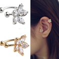 thumbnail image 3 of Que Envuelve El Amortiguador Del Oído Clip Del Cartílago Del Pendiente En Ninguna Perforación Fernando brazalete de pendientes de flores, 3 of 8