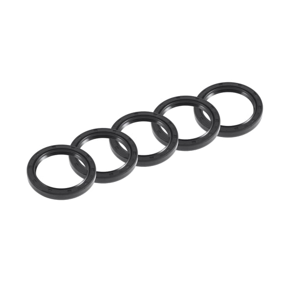 Sello de Aceite Universal TC Doble Labio con Resorte de Acero 42x55x7mm Alta Presión Caucho NBR Negro 5pcs