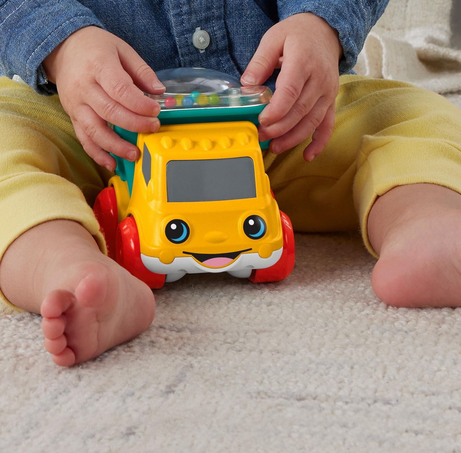 Fisher-Price Poppity Pop Dump Truck Push-Along Toy Ball Popper Vehicle for Infants