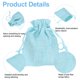 thumbnail image 3 of Uxcell 20 Pcs Bolsas de Yute con Cordón, 2.8 x 3.5 Pulgadas Bolsas de Favor para Joyas para Navidad, Acción de Gracias, Cumpleaños, Azul Lago, 3 of 7