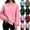 Pink, variant on MexChoioe Womens Sweatshirt Crew Neck Long Sleeve Loose Casual Daily Sweatshirts for Womens