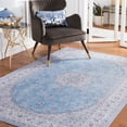 thumbnail image 4 of SAFAVIEH Tucson Taylor Traditional Machine Washable Area Rug, 3' x 5', Blue/Grey, 4 of 15