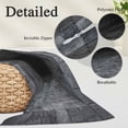 thumbnail image 3 of Optical Illusion Pillow Covers 24"x36", Abstract 3D Black Grey Looks Like Holes Soft Brushed Microfiber Breathable Throw Pillow Covers, Decorative Pillowcase with Zipper for Couch Sofa Bedroom, 3 of 9