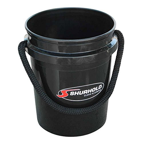 Shurhold 2452 Black 5 Gallon Bucket With Black Rope Handle Walmart