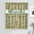 thumbnail image 4 of Mushroom (18) Kitchen Curtain Valance 3 Piece Home Curtains and Valance Set Curtain Sink Window Decor Window Treatment Tier 27.5x36 Length, 4 of 6