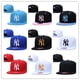 thumbnail image 2 of 2021 Moda MLB NY Gorra Plana Bordado Sombrero Redondo Hip Hop, 2 of 4