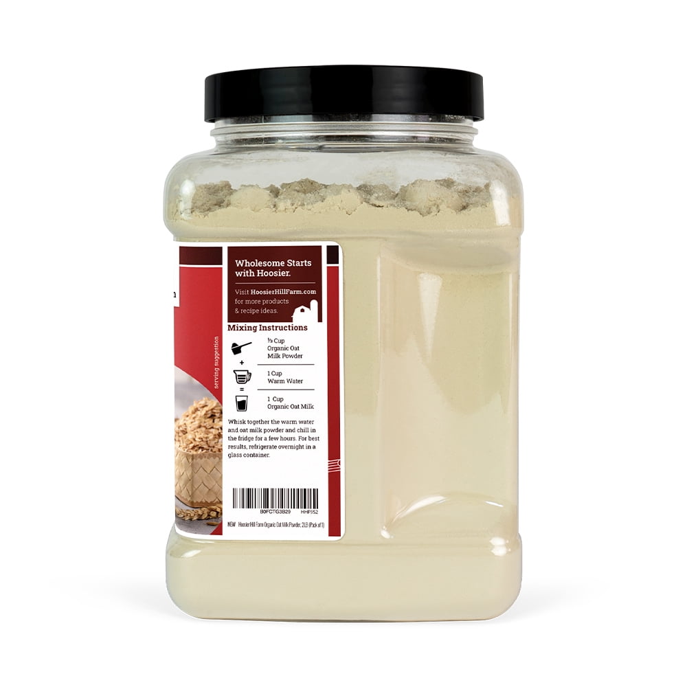 Hoosier Hill Farm Organic Oat Milk Powder, 2 lb Jar