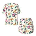 thumbnail image 5 of Picia Cute Flower Pajamas Sets for Women Soft Short-Sleeved Pjs with Lounge Shorts Two Piece Sleepwear-4X-Large, 5 of 9
