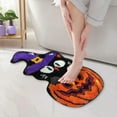 thumbnail image 3 of Clearance! Cute Pumpkin Fall Halloween Bathroom Mat Microfiber Gothic Halloween Bathroom Rug Non Slip Washable Funny Pumpkin Halloween Shower Bathroom Rug Bathroom Deco B, 3 of 4