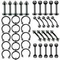 thumbnail image 5 of HOOUN 40PCS/LOT Nose Hoops Rings Labret Lip Ear Eyebrow Stud Body Piercing Jewelry Kit-Rainbow-40pcs/lot, 5 of 7