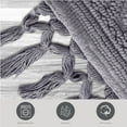 thumbnail image 4 of Jean Pierre Ricardo Cotton Fringe 17 x 31 in. Bath Rug, Dark Grey, 4 of 9