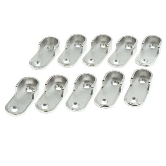 Soporte de de Guardarropa Resistente a La Corrosión de 10 Piezas - Plata, Espesar Sunnimix Soporte de brida
