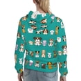 thumbnail image 7 of Kdxio Cartoon Dogs Print Womens Oversized Hoodies Sweatshirts Hooded Pullover Tops Sweaters Casual-Medium, 7 of 7