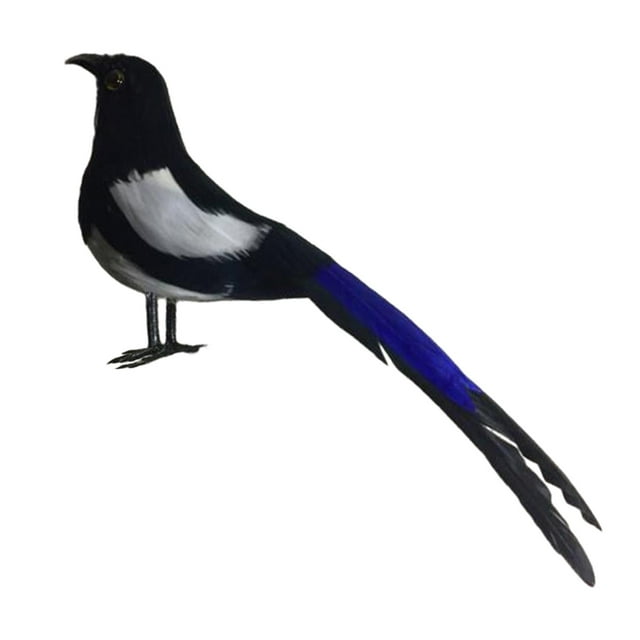 Urraca pájaro de simulación adorno de jardín artesanías realistas estatua de pájaro Artificial para fotografía utilería jardín patio arte césped 23cm
