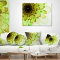 thumbnail image 3 of Designart Light Green Digital Flower Petal Close up - Floral Throw Pillow - 16x16, 3 of 4