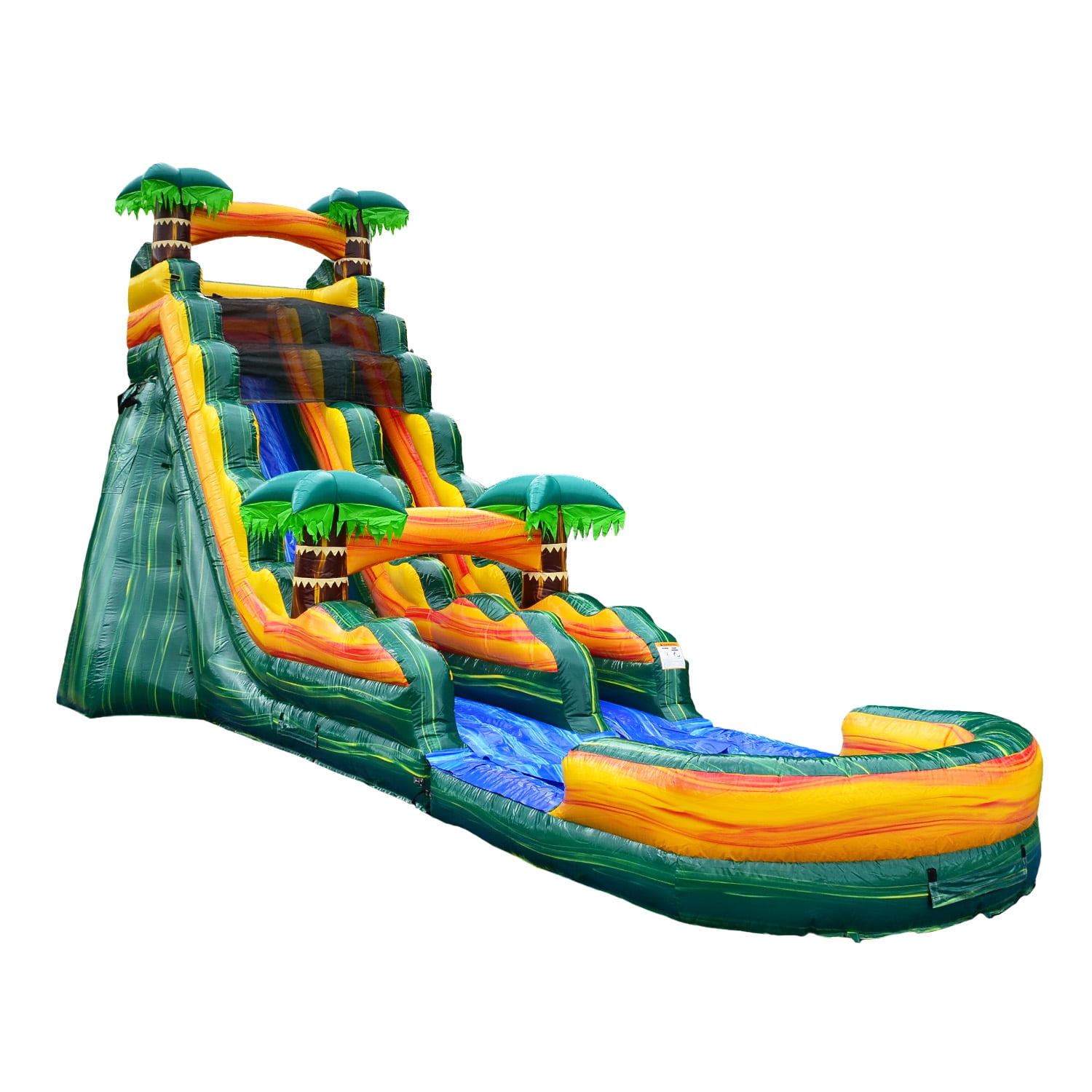 JumpOrange 19FT Cali Palms Commercial Grade Water Slide Inflatable with Detachable Pool for Kids and Adults with Blower