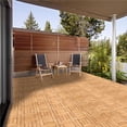 thumbnail image 2 of Alden Design 27pcs Indoor & Outdoor Wood Flooring Tiles for Patio Garden, 12" x 12", Natural Wood, 2 of 10