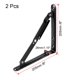 thumbnail image 2 of Soporte Plegable Uxcell de 8 pulgadas para Estantes, Mesa, Escritorio, Montado en Pared, Brazo de Acero al Carbono Negro, Paquete de 2, 2 of 4
