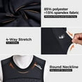 thumbnail image 4 of COOLOMG Youth Padded Football Shirt Rib Chest Protector Compression Undershirt Rugby Lacrosse Back Protection Black M, 4 of 5