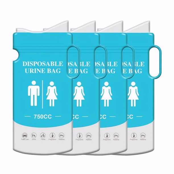 Bolsas para orinar de emergencia Ndcxsfigh 750ml 4 Uds