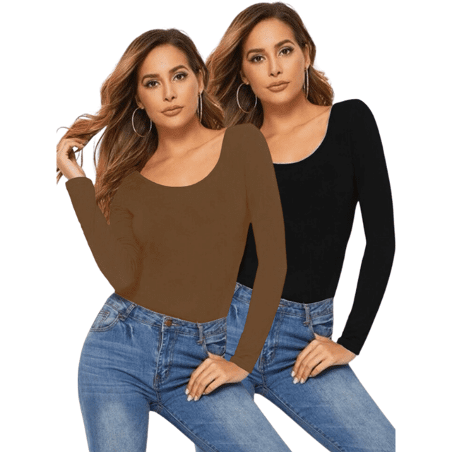Set 2 Blusas Mujer Manga Larga Interior Térmico Invierno Dama UNITALLA