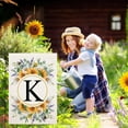 thumbnail image 2 of Monogram Letter Garden Flag Double Sided 12x18 Inch Spring Summer Initial Yard Flag, Floral Family Last Name Outdoor Decoration, Adds Personalized Charm to Your Yard, 2 of 6