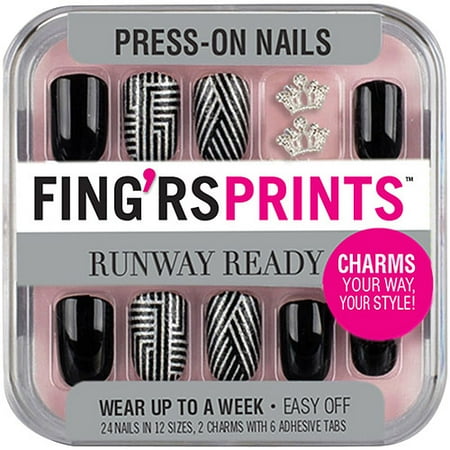 Fing'rs Prints Runway Ready Press-On Nails, Style Icon, 26 ct