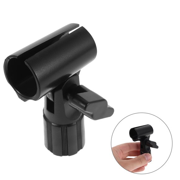 CRILSTYLEO 2Ud Clip Adaptador Para Microfono Con Montura Ajustable Y Color Negro Profesional