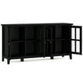 thumbnail image 6 of Simpli Home Artisan SOLID WOOD 66 inch Wide Wide 4 Door Storage Cabinet in Black, 6 of 14