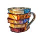 thumbnail image 1 of Taza de café con vitrales de cerámica, pila de 350 ml, 1 of 2