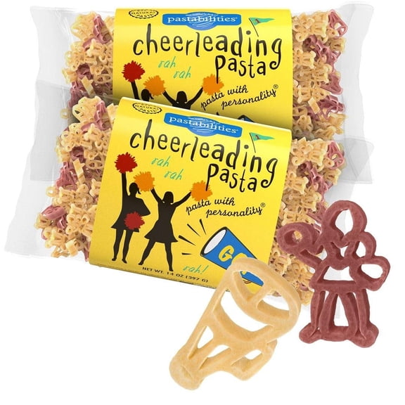 Pastabilities Cheerleading Pasta, Fun Shaped Cheer and Megaphone Noodles for Kids, Non-GMO Wheat Pasta 14 oz 2 Pack