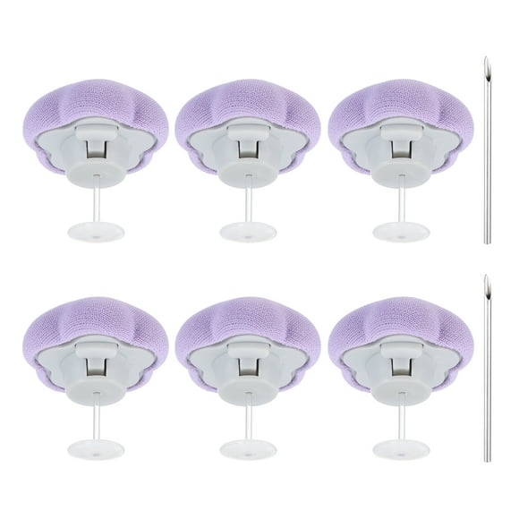 Uxcell 6Pack Clips para Edredón con Pin, Clip en Forma de Flor para Funda de Edredón con Sujetador Suave, Previene el Deslizamiento para Colcha, Manta, Cojín, Cortina, Morado