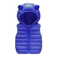 thumbnail image 1 of PEZHADA Girls Warm Vest Winter Boys Thicken Waistcoat Kids Outerwear Vest Cotton Jackets Blue, 1 of 8