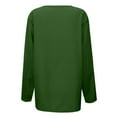 thumbnail image 4 of Ediodpoh Women's Casual V Neck Long Sleeve T Shirt Comfortable Basic Tee for Everyday Wear and Relaxation Ideal for All Seasons Pairs Perfectly with Jeans Tshirts Shirts for Women Green XXXXXL, 4 of 4