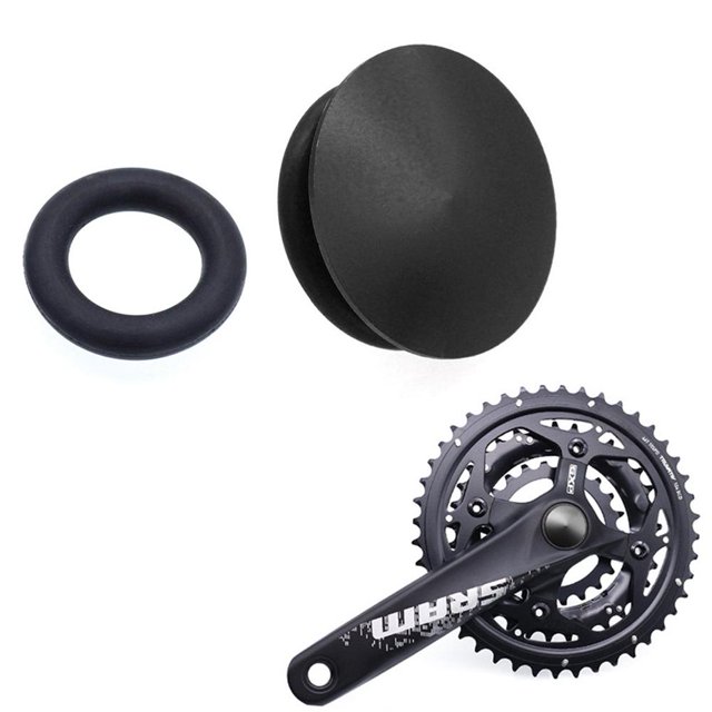 Tapa de manivela hueca para bicicleta de montaña CNC, tapas de tornillo para juego de bielas de aluminio (negro)