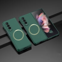 Magnetic Phone Case for Samsung Galaxy Z Fold 4 Compatible with Magsafe, Military-Grade Shockproof Protective Case Cover with Built-in Magnet Circle for Samsung Galaxy Z Fold 4, Darkgreen