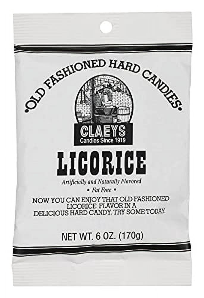 Claeys Old Fashioned Hard Candy - Variety 6 Pack - Licorice and Root Beer - 3 of Each Flavor - 36 Ounces Total