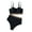 Black, variant on Aayomet Two Piece Swimsuit For Women Swimsuit Split Women's Piece Fashion Swimsuit Bikini Two Swimwears Tankinis Set,Black M