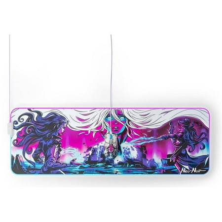 SteelSeries - Qck Prism XL Neo Noir Edition Cloth Gaming Mouse Pad Optimized for Gaming Sensors - Multi
