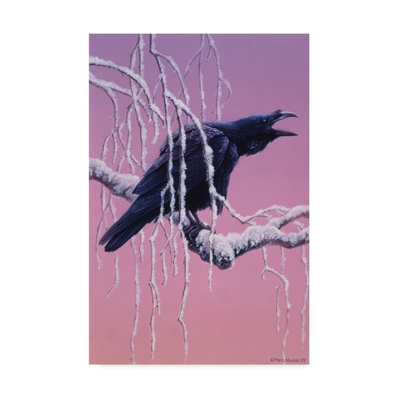 Trademark Fine Art 'Raven White Tree' Canvas Art by Harro Maass