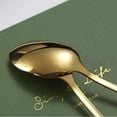 thumbnail image 7 of ReaNea  Gold Dinner Spoons 6 Pieces Stainless Steel Table Dessert Spoons Sliverware Set, 7 of 7