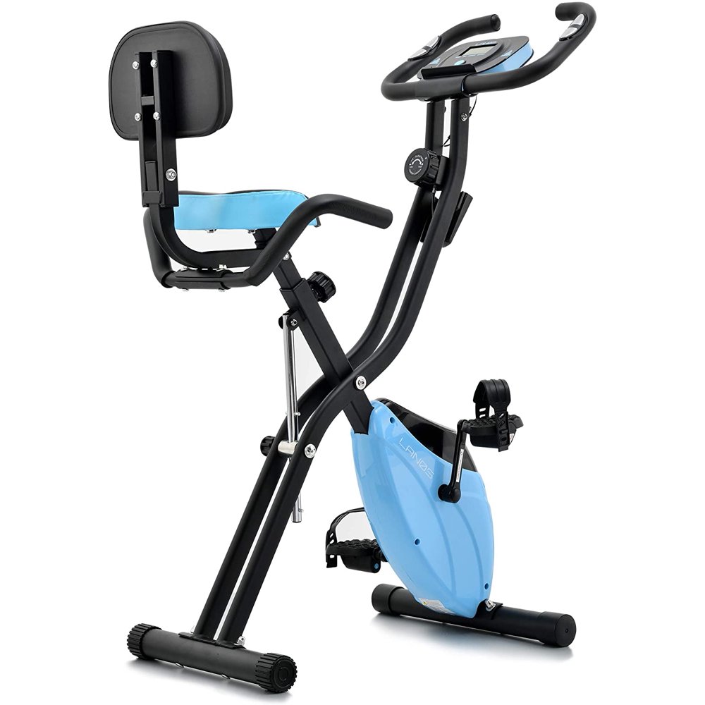 Lanos Folding Exercise Bike with 10-Level Adjustable Magnetic