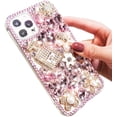 thumbnail image 2 of case for iPhone 11 Luxury Rhinestone Case - 3D Perfume Bottle & Flower Gemstone, Soft TPU, 6.1 inch, 2 of 10
