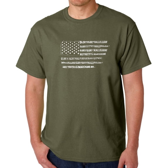 Men's Word Art T-shirt - Glory Hallelujah Flag