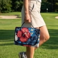 thumbnail image 4 of Psesaysky Golf Cart Seat Covers with 4 Pockets Soft Golf Cart Seat Towel Blanket, Extra Handle, Foldable and Washable, Suit EZGO TXT RXV/Club Car Seats, Hawaiian Hibiscus Flower, 4 of 8